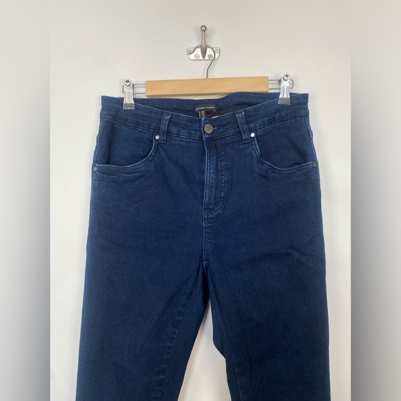 Universal Standard Sz 10 Women’s Zipper Hem Seine Skinny Jeans Dark Indigo - Picture 5 of 15